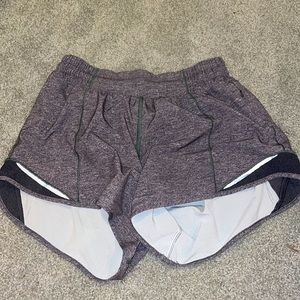 Grey lululemon hotty hot shorts